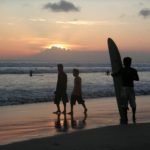 Sunset surfing Kuta Bali