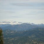 Pyrenees peaks from Spain