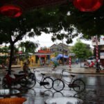 Bicycles in the rain