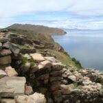 Ruins lake and terraces