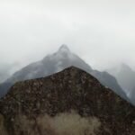 Sacred Rock shaped as mountain behind